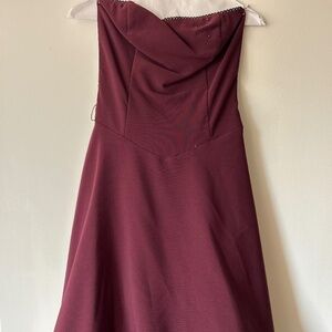 Strapless Maroon dress